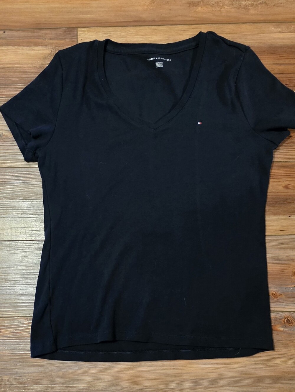 Tommy Hilfiger Black V-Neck Tee